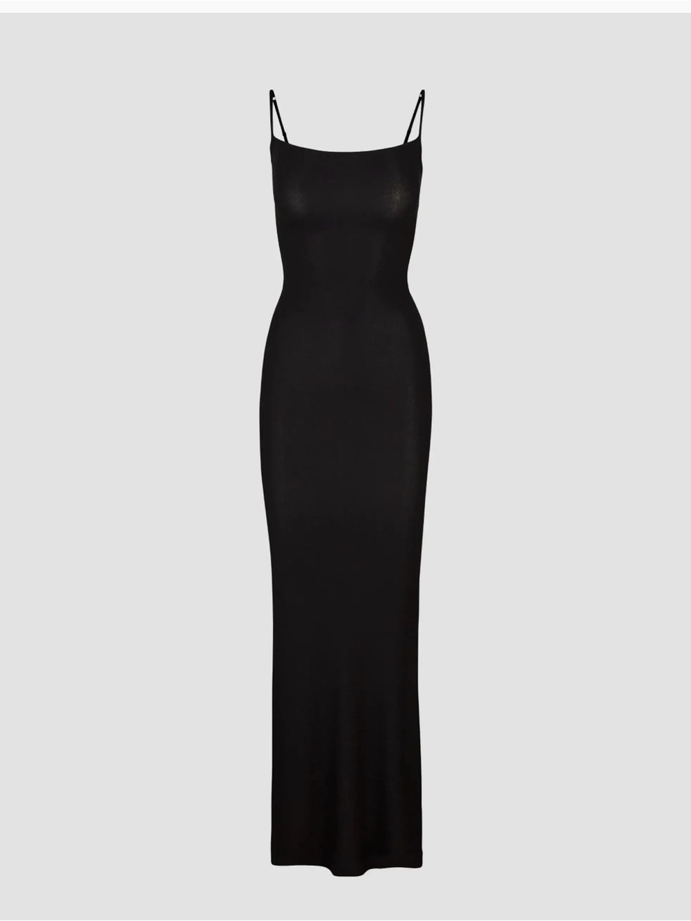 SKIMS Soft Lounge Long Slip Dress Black Maxi
